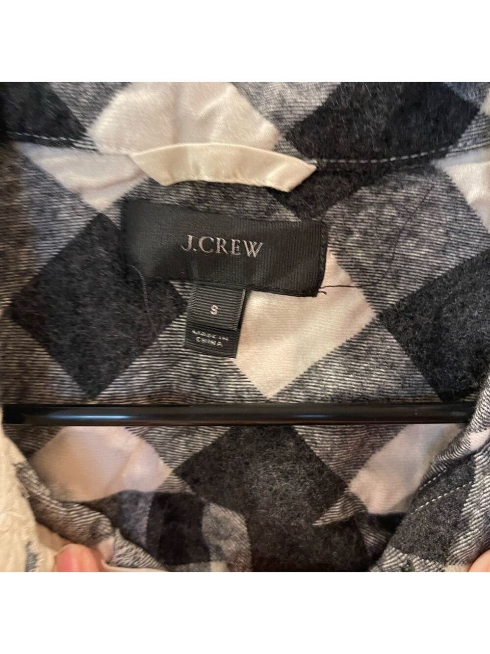 J. Crew Men’s Buffalo Plaid Wool Blend Long Sleeve Pullover Shirt Size Small - Picture 9 of 9